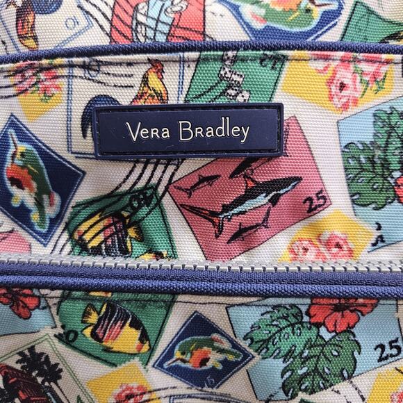 Vera Bradley Cuban Stamps Lighten Up Go Anywhere Carry-On Travel Bag Vacation - Picture 2 of 16